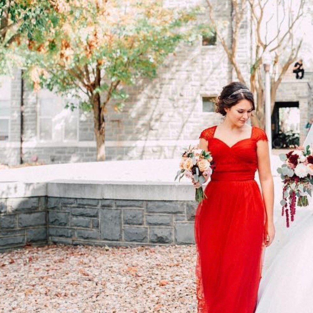 Lace and Tulle Bridesmaid Formal Dress
